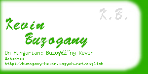 kevin buzogany business card